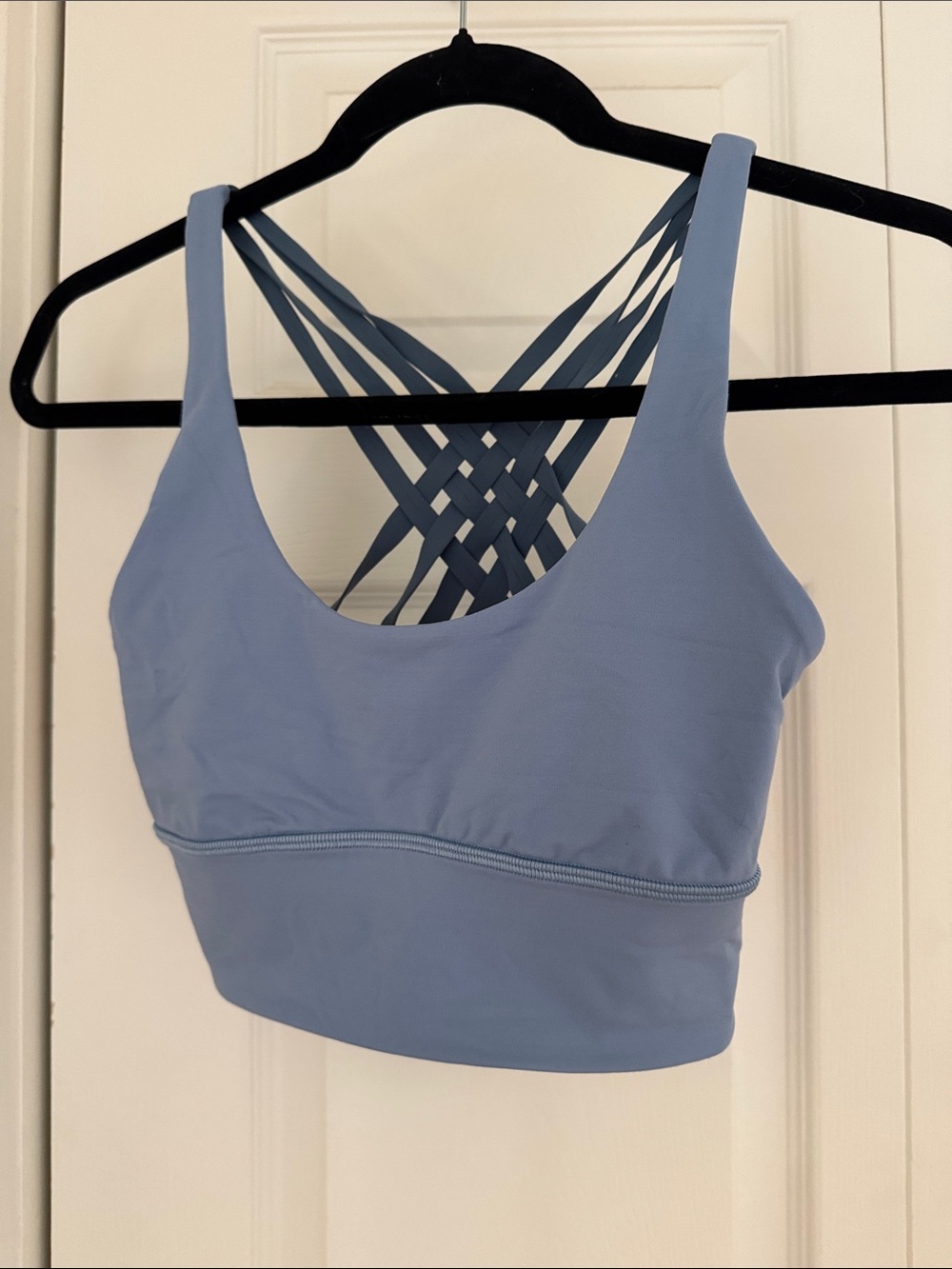 lululemon athletica Periwinkle Scoop-Neck Strappy-Back Sports Bra